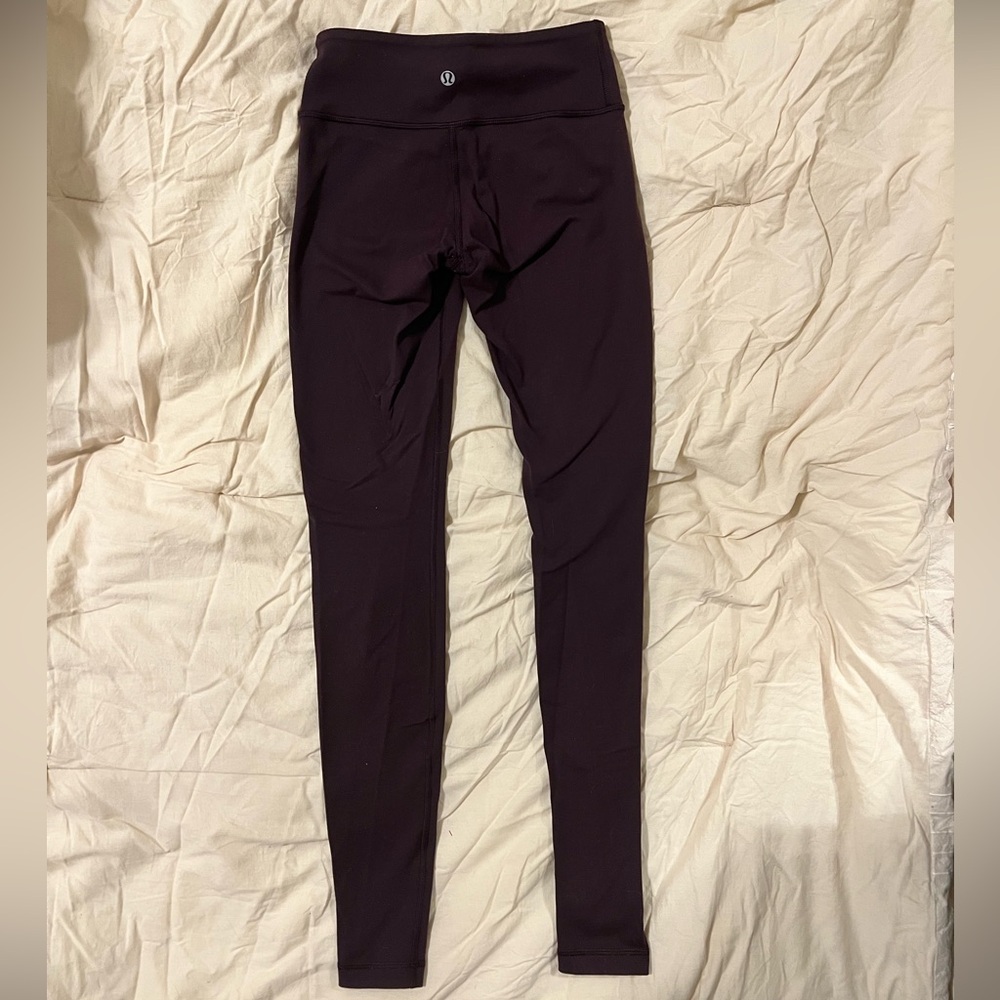 Lululemon Dark Purple Wunder Under Low-Rise Leggings - Picture 3 of 3